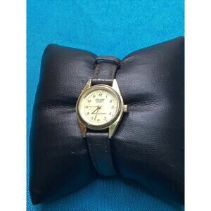 Sharp Womens Gold Tone Quartz Vintage Watch New Battery